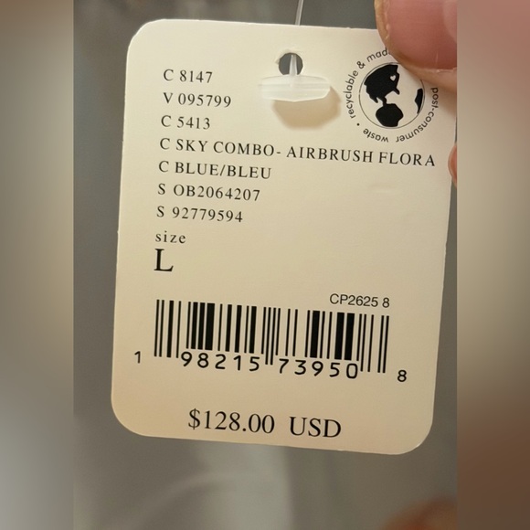 Sky Combo Airbrush elegant Flora slip Dress by Free People. NWT. Retails $128 - Picture 7 of 7